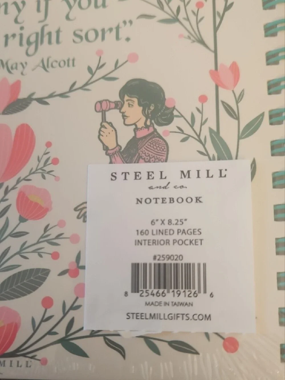 Little Women Floral Spiral Notebook .